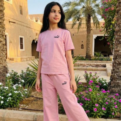 صورة طقم وردي صيفي بناتي من PU